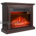 FIREBIRD 31" Brown Wooden Finish Push Button Freestanding Insert Electric Fireplace Stove Heater - B07613RLXJ